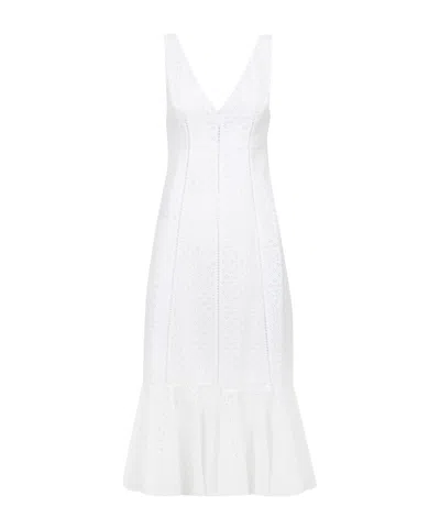 Philosophy Di Lorenzo Serafini Broderie-anglaise Midi Dress In White