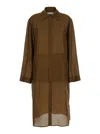 Philosophy Di Lorenzo Serafini Brown Cardigan With Wide Collar And Long Sleeves