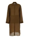 Philosophy Di Lorenzo Serafini Brown Cardigan With Wide Collar And Long Sleeves In Black