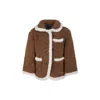 Philosophy Di Lorenzo Serafini Faux-shearling Jacket In Brown