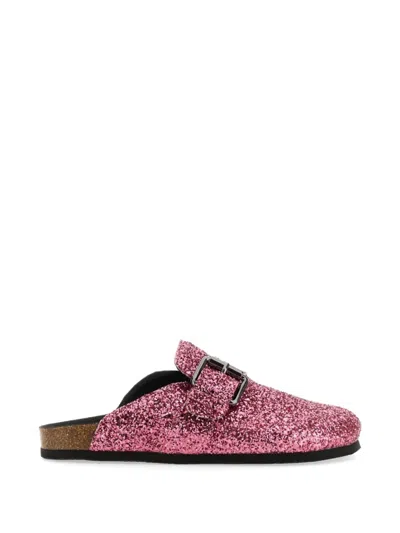 Philosophy Di Lorenzo Serafini Buckle-detail Glitter-embellishment Mules In Pink