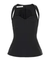 Philosophy Di Lorenzo Serafini Polyester Top With Sweetheart Neckline And Peplum Hem