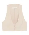 Philosophy Di Lorenzo Serafini Button Cropped Vest In Neutral