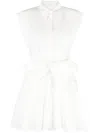 Philosophy Di Lorenzo Serafini Button-up Cotton Minidress In White