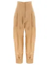 Philosophy Di Lorenzo Serafini Pleated High-waisted Trousers In Gold