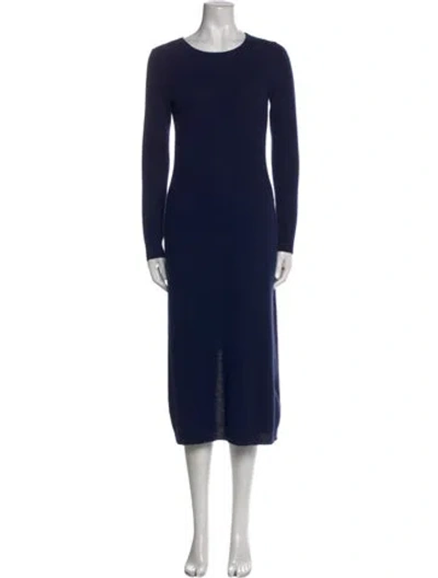 Pre-owned Philosophy Di Lorenzo Serafini Cashmere Midi Length Dress W/ Tags In Blue