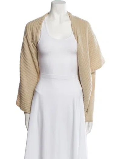 Pre-owned Philosophy Di Lorenzo Serafini Cashmere Open Front Sweater In Neutral