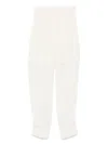 Philosophy Di Lorenzo Serafini Tailored White Trousers With Rolled Cuffs In White
