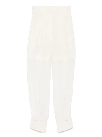 Philosophy Di Lorenzo Serafini Casual And Cargo Trousers In White Wool