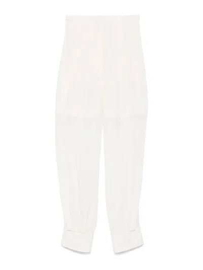 Philosophy Di Lorenzo Serafini Casual And Cargo Trousers In White Wool