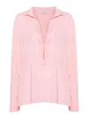 Philosophy Di Lorenzo Serafini Pink Shirt With Open Collar And V Neck In Nude & Neutrals