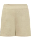 Philosophy Di Lorenzo Serafini Chambray High Waist Tailored Shorts In Neutral