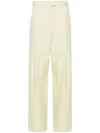 Philosophy Di Lorenzo Serafini Chambray Pleated Straight Trousers In Yellow