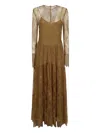 Shop Philosophy Di Lorenzo Serafini Chantilly-lace Maxi Dress In Neutrals