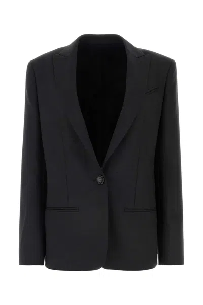 PHILOSOPHY DI LORENZO SERAFINI PHILOSOPHY DI LORENZO SERAFINI CHARCOAL STRETCH POLYESTER BLEND BLAZER
