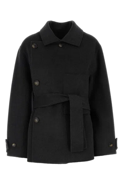 PHILOSOPHY DI LORENZO SERAFINI PHILOSOPHY DI LORENZO SERAFINI CHARCOAL WOOL COAT