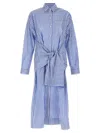 Philosophy Di Lorenzo Serafini Shirt-style Striped Cotton Blend Chemisier Dress