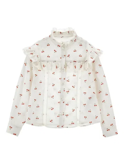 Philosophy Di Lorenzo Serafini Kids' Cherry-print Blouse In White