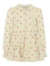 Philosophy Di Lorenzo Serafini Cherry-print Lace-trimmed Dress In Neutral