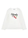 Philosophy Di Lorenzo Serafini Cherry-print Long-sleeve T-shirt In White