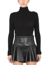 Philosophy Di Lorenzo Serafini Slim Fit Turtleneck Knitwear With Striped Pattern In Black