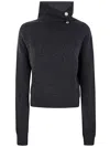 Philosophy Di Lorenzo Serafini Chic Mix Silk Cashmere Sweater In Gray