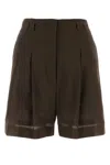 Philosophy Di Lorenzo Serafini Chocolate Wool Blend Shorts