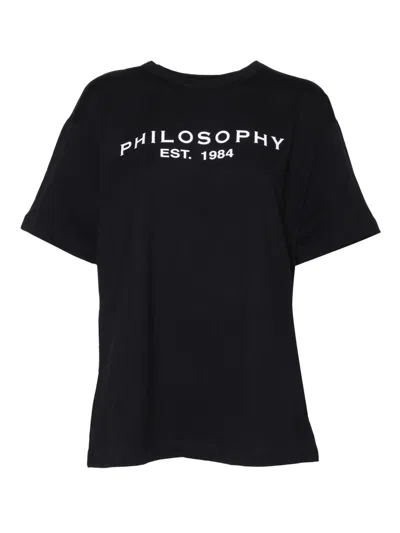 Philosophy Di Lorenzo Serafini Classic Black Cotton T-shirt