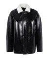 Philosophy Di Lorenzo Serafini Glass Effect Coated Wool Jacket For Women In Coal Gray