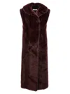 Philosophy Di Lorenzo Serafini Extra Long Faux Fur Vest In Red