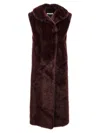 Philosophy Di Lorenzo Serafini Extra Long Faux Fur Vest In Red