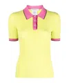 Philosophy Di Lorenzo Serafini Contrasting-panel Knit Polo Top In Yellow