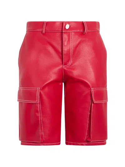 Philosophy Di Lorenzo Serafini Contrast-stitch Cargo Shorts In Red