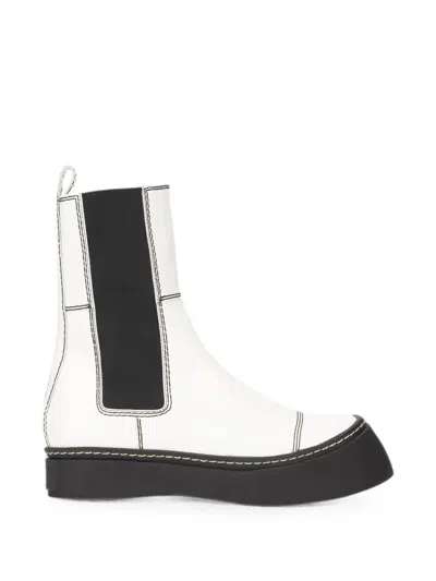 Philosophy Di Lorenzo Serafini Contrast-stitch Chelsea Boots In White