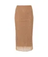 Philosophy Di Lorenzo Serafini Layered Lace Midi Skirt In Nude