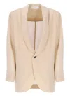 Philosophy Di Lorenzo Serafini Beige Cotton Blend Blazer In Neutral
