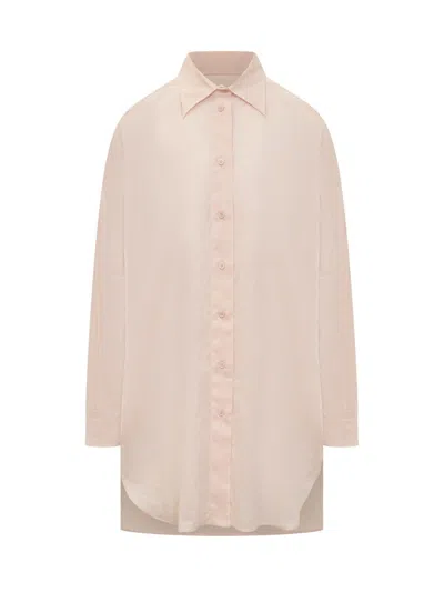 Philosophy Di Lorenzo Serafini Cotton Maxi Shirt In Pink