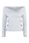 Philosophy Di Lorenzo Serafini Modern Crepe Blouse With Side Button Fastening