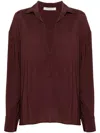 Philosophy Di Lorenzo Serafini Crepe Blouse In Braun