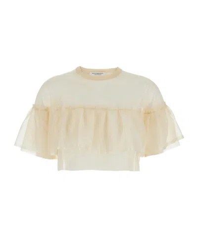 PHILOSOPHY DI LORENZO SERAFINI PHILOSOPHY DI LORENZO SERAFINI CRÊPE CROP TOP