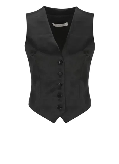 Philosophy Di Lorenzo Serafini Crepe Gilet In Black