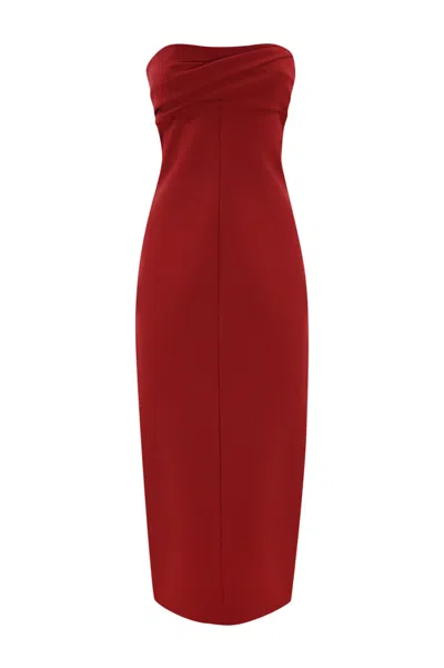 Philosophy Di Lorenzo Serafini Crepe Dress In Red