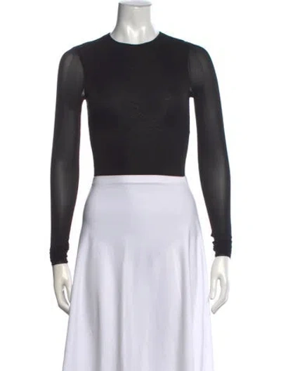 Pre-owned Philosophy Di Lorenzo Serafini Crew Neck Long Sleeve Top In Black
