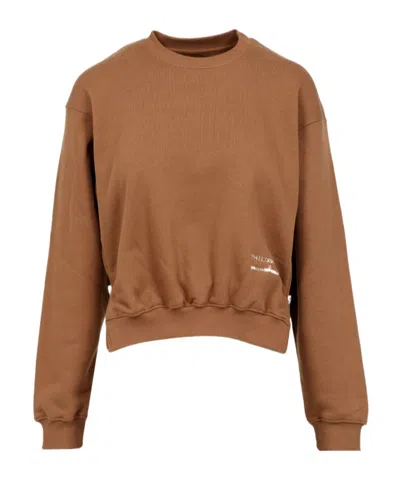 Philosophy Di Lorenzo Serafini Crew Neck Sweatshirt In Brown