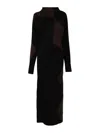 Philosophy Di Lorenzo Serafini Scoop-back Knitted Maxi Dress In Black