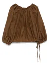Philosophy Di Lorenzo Serafini Biscuit Nylon Blend Top In Brown