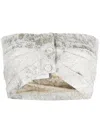 Philosophy Di Lorenzo Serafini Brocade Strapless Crop Top In Grau