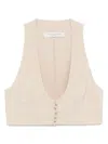 Philosophy Di Lorenzo Serafini Button Cropped Vest In 中性色