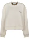 Philosophy Di Lorenzo Serafini Cropped Sweater With Classic Crew Neckline In Neutral