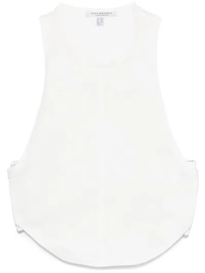 Philosophy Di Lorenzo Serafini Cropped Tank Top In White